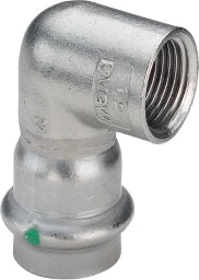 VIEGA Viega Winkel 90 Gr mit SC Sanpress Inox 2314.2 in 28mm x Rp1 Edelstahl – 437 046