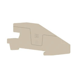 WEIDMÜLLER Abschlussplatte (Klemmen), dunkelbeige, Höhe: 102.9 mm, Breite: 2 mm, V-0, Wemid – 2668960000