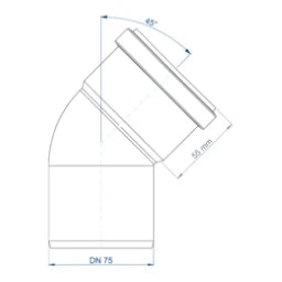 POLOPLAST PO Bogen POLO-KAL NG DN 75/45Grad – 02132
