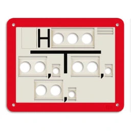 FRANKEN Hinweisschild DIN4067B 200/140 mm Wasser" blau leer m.5-stellig.10mm Feld – 10207