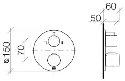 DORNBRACHT Dornbracht UP-Thermostat mit 2 Weg Mengenregulierung – 36 426 970-00