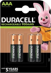 DURACELL Recharge Ultra NiMH Akku AAA 900 mAh HR03, 4er Blister – 203822