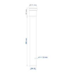 POLOPLAST PO Steckmuffenrohr POLO-KAL NG DN 32/250 – 02001
