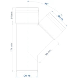 POLOPLAST PO Abzweig POLO-KAL 3S DN 75/75/45Grad – 102606
