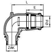 HAWLE ZAK 46 Winkel 90Gr.Fig.6480 f.PE-Rohr 32 mm – 5006081