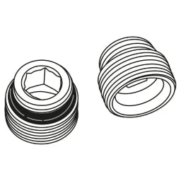 REHAU REHAU Anschlussnippel-Set G 1/2 x G 3/4 – 12407111001