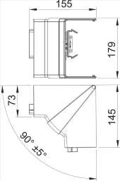 OBO Inneneck variabel 70x170mm Polycarbonat/ Acrylnitril-Butadien-Styrol reinweiß RAL – 6274640