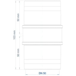 POLOPLAST PO Doppelmuffe POLO-KAL 3S DN 50 – 102721