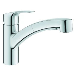 GROHE Grohe Eurosmart Einhand-SPT-Batterie fl. Auslauf auszb. Dual-Spülbrause chrom – 30 305 001