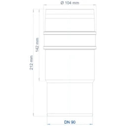 POLOPLAST PO Langmuffe POLO-KAL 3S DN 90 – 102704