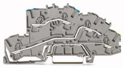 WAGO Installationsetagenklemme N/L/PE 4 mm², grau – 2003-7646