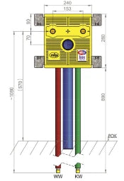 MHS mhs-Waschtisch 240 Auslass 153mm Unibox Rohr:Vogel-Noot Easy Tec – 20341EA5PO0A00