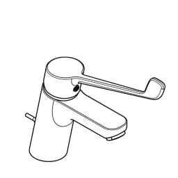KLUDI Kludi Pure & Easy Care WT-EH-Mischer Klinik Hebel, chrom – 372870565