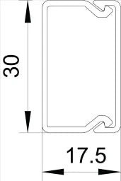 OBO Wand- und Deckenkanal mit Bodenlochung 1 5x30x2000 Polyvinylchlorid reinweiß RAL – 6191010