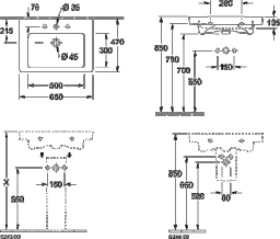 VILLEROY&BOCH V&B Subway 2.0 Waschtisch mit Überlauf 650x470mm, weiß – 71136501