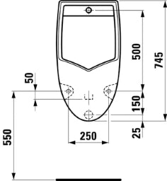 LAUFEN Laufen Taro-Nova Urinal weiß – H8400000000001