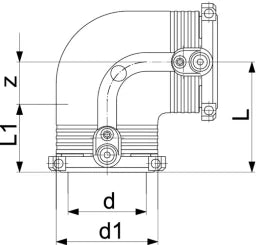 FISCHER GEORG GF ELGEF Winkel90Gr PE100 SDR11 da50 – 753101610