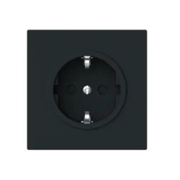 BUSCH-JAEGER SCHUKO® Steckdose Safety+ schwarz matt – 2CKA002013A5492