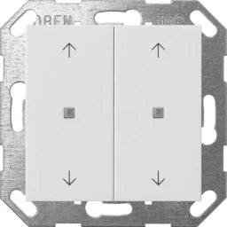 GIRA KNX Taster Wippe 2f Pfeile System 55 reinweiß glänzend – 517403