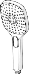 HANSA Hansa Handbrause Hansaactivejet Style 8433 0200 3-strahlig weiß/chrom – 8433 0200