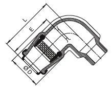 HAWLE Winkel Iso K 6470 1"(AD 32 mm)x5/4" 90 Grad – 5005972