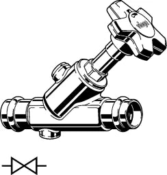 VIEGA Viega Schrägsitzventil mit SC Easytop 2237.5 in 18mm Rotguss – 756 871