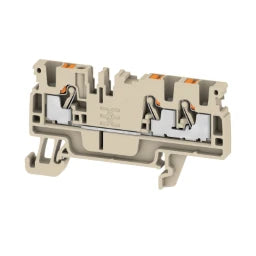 WEIDMÜLLER Durchgangs-Reihenklemme, PUSH IN, dunkel beige, 2.5 mm², 24 A, 800 V, Anzahl Ansc – 1521740000