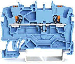 WAGO 2-Leiter-Durchgangsklemme mit Drücker 1,5 mm², blau – 2201-1204