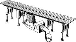 VIEGA Viega Duschrinnen-Grundkörper Advantix Vario 4965.10 in 300-1200mm Kunststoff – 686 277