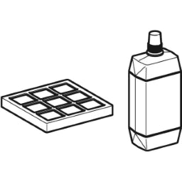 GEBERIT GE Duesenreiniger und Aktivkohlefilter fuer AqC 8000plus, Set – 240.625.00.1