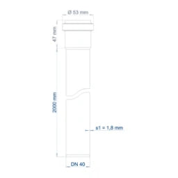 POLOPLAST PO Steckmuffenrohr POLO-KAL NG DN 40/2000 – 02015