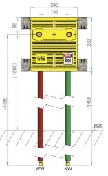MHS mhs-Dusche Aufputz 240 Auslass 153mm Uni Rohr:Geberit FlowFit – 24641FF0000A00