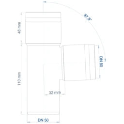 POLOPLAST PO Abzweig POLO-KAL 3S DN 50/50/87Grad – 102508