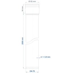 POLOPLAST PO Steckmuffenrohr POLO-KAL 3S DN 75/2000 – 102425
