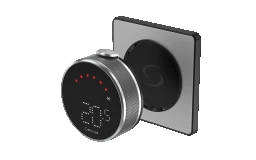 SALUS Eleg. Raumth. für Salus Smart Home Rund m. Tischladestation u. Wandh – 113900
