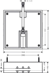 HANSGROHE HG Raindance Kopfbrause E 400 1jet Grundset – 26254180