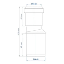POLOPLAST PO Übergangsrohr POLO-KAL NG DN 40/32 – 02280