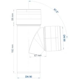 POLOPLAST PO Abzweig POLO-KAL 3S DN 90/90/87Grad – 102613