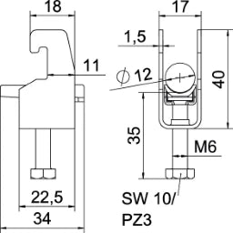 OBO Bügelschelle 2056 08-12mm Stahl tauchfeu erverzinkt – 1186702