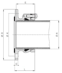HAWLE System2000-Spezialflansch Fig.0400 PN16 DN 80 mm f.PE/PVC AD 75 mm – 5005044