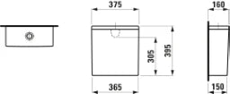 LAUFEN Laufen Pro Spülkasten 82995.1 Anschluss hinten weiß – H8299510009711