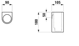 LAUFEN Laufen Universal Bürstenhalter mit Bürste weiß H-Qual. – H8736800000001