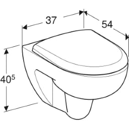 GEBERIT SANITAER Geberit Renova Set WWC-Tiefspüler Rimfr. teilgeschl., mit WC-Sitz Quick Release – 500.801.00.1