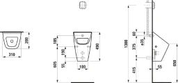 LAUFEN Laufen Vila Absaugurinal, ohne Decke weiß – H8411420000001