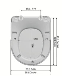 MKW MKW Dario Basic WC-Sitz mit Deckel weiß mit Vario-Scharnier – AC27-0201