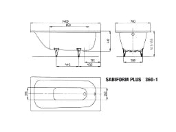 KALDEWEI Kaldewei Saniform Plus Wanne weiß 140x70 – 111500010001