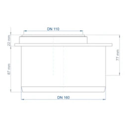 POLOPLAST PO Übergangsrohr kurz POLO-KAL DN 160/110 – 02878