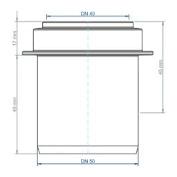 POLOPLAST PO Übergangsrohr kurz POLO-KAL DN 50/40 – 02330