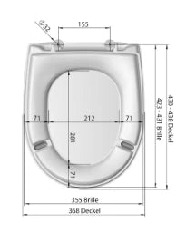 MKW MKW Aquila Plus WC-Sitz mit Deckel weiß mit Metallscharnier – A900-0201