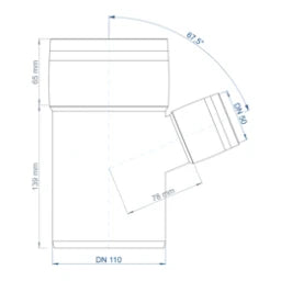 POLOPLAST PO Abzweig POLO-KAL XS DN 110/50/67Grad – 102225